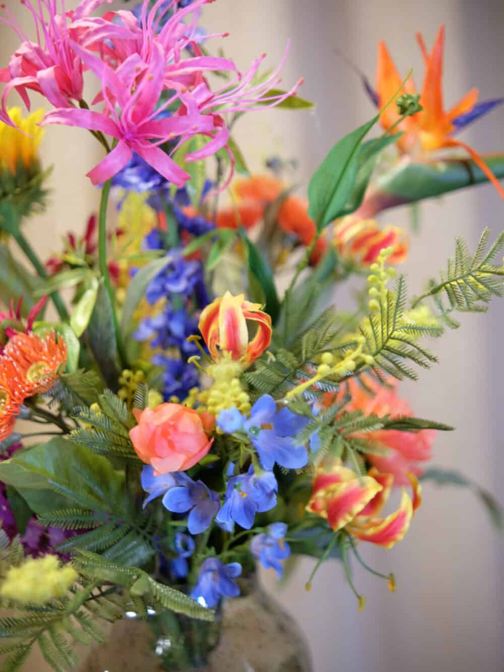 Zijden boeket Rainbow royaal
