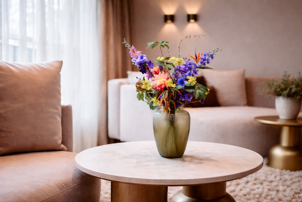 Zijden Kunstbloemen Boeket Deluxe April