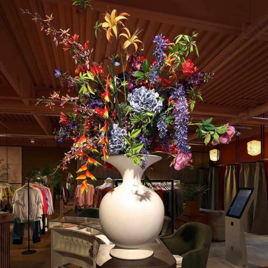 Zijden kunstbloemen