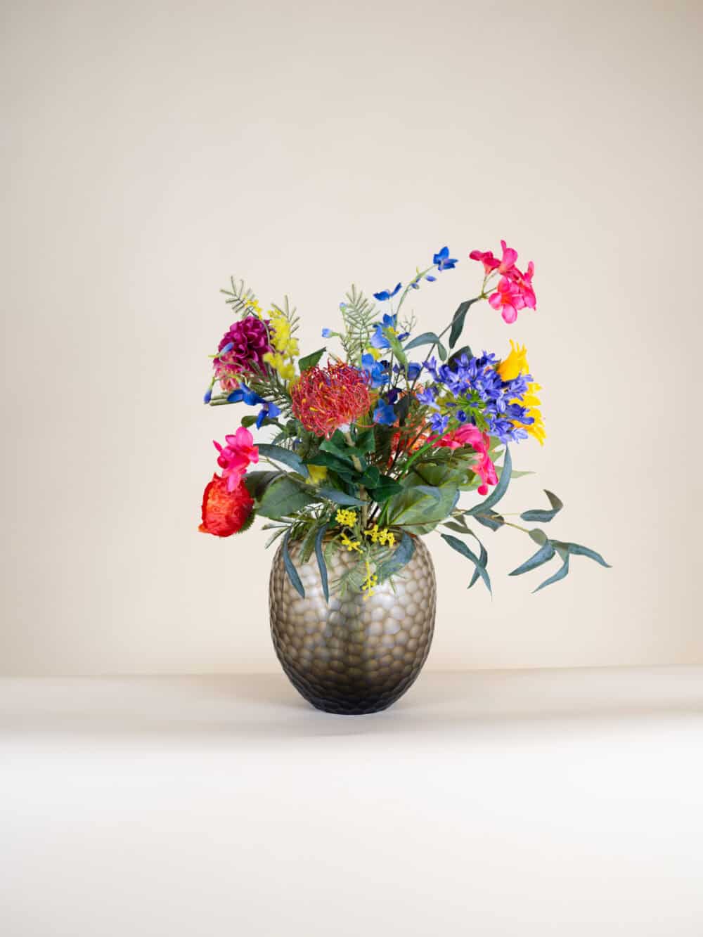 Kunstbloemen boeket rainbow subtiel