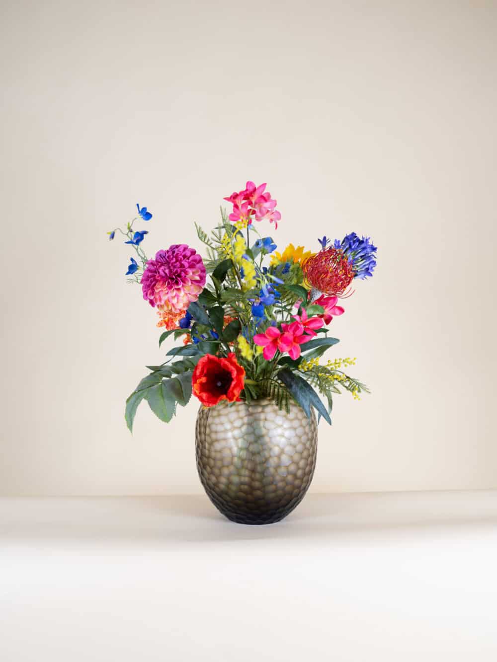 Kunstbloemen boeket rainbow subtiel
