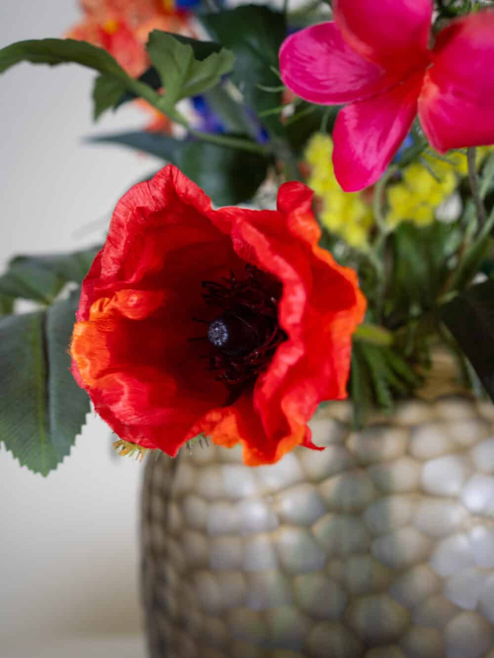 Kunstbloemen boeket rainbow subtiel