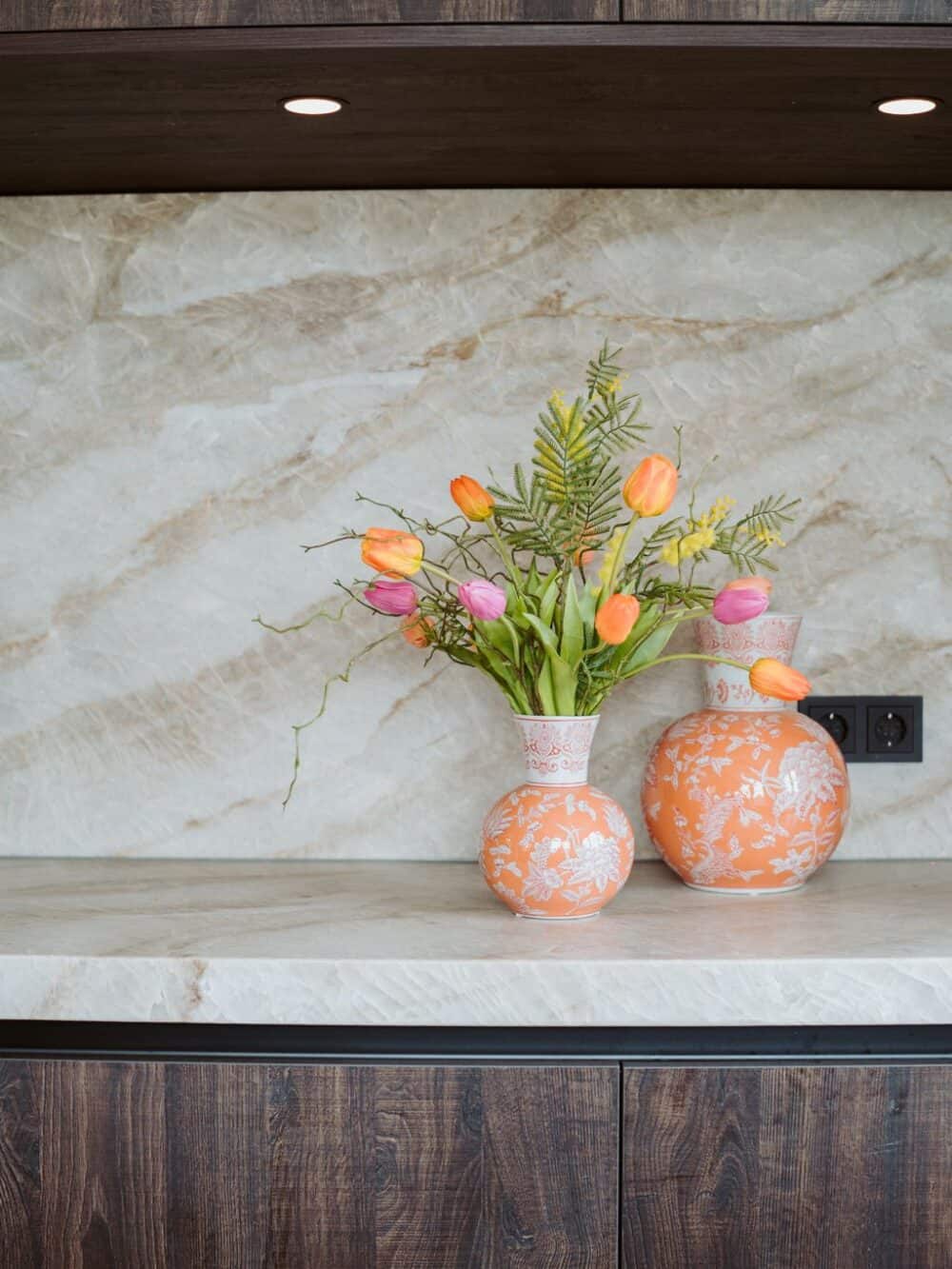 Kunst tulpen oranje luxe