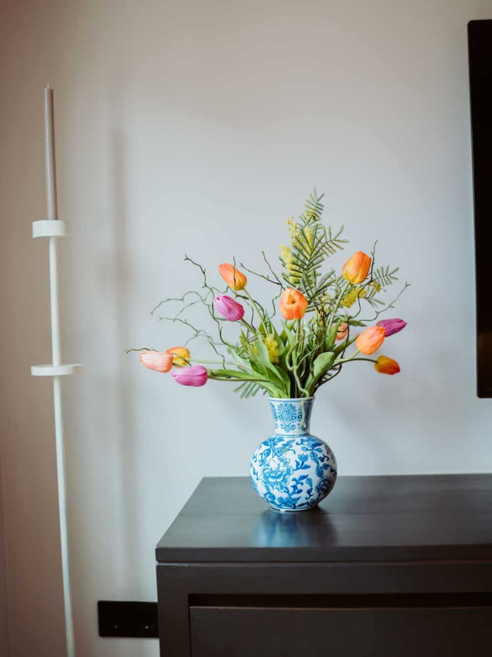 Kunst tulpen oranje luxe