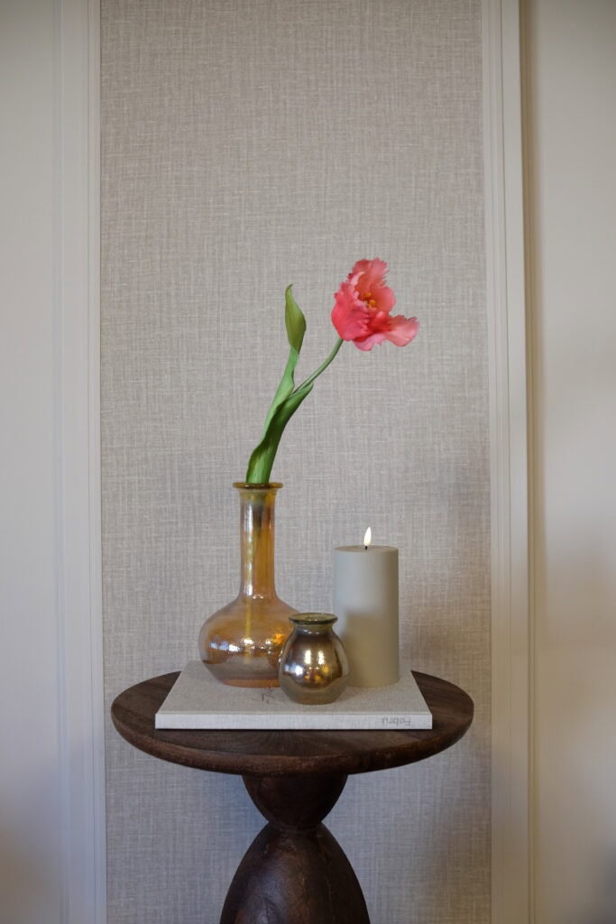 Kunst tulp steel roze