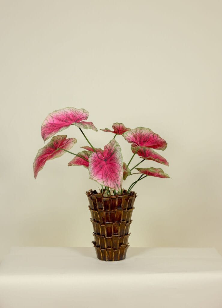 Caladium kunstplant in pot 61 cm