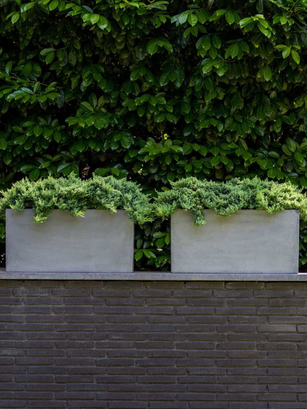 Bloempot outdoor langwerpig grijs