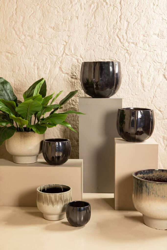 Bloempot beige