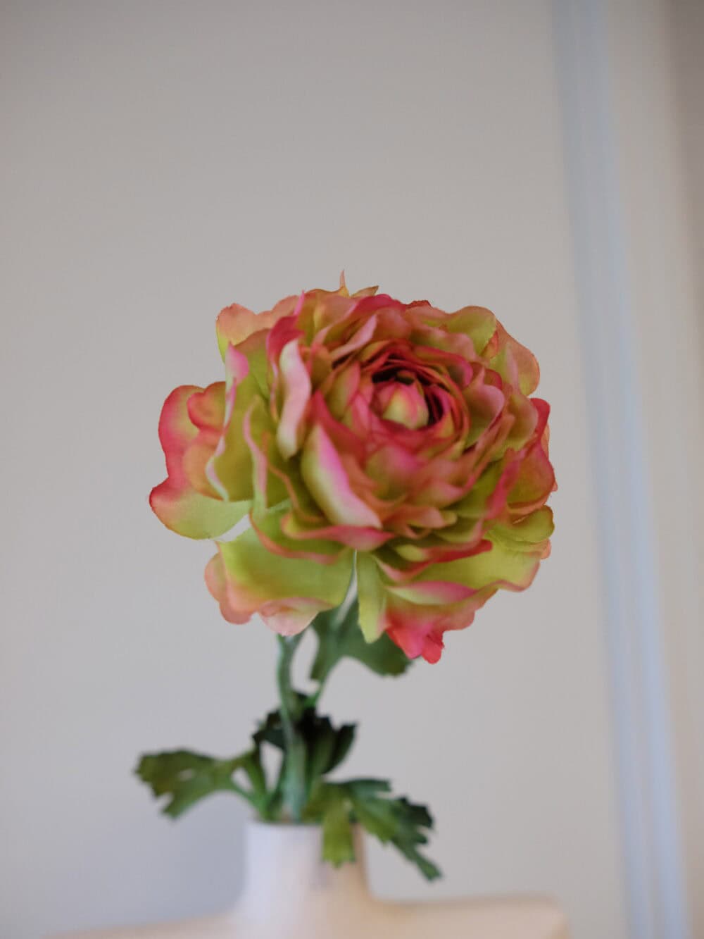 Kunstbloem Ranonkel roze/groen