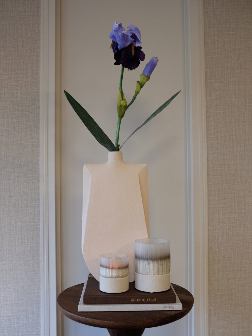 Kunstbloem iris blauw / paars 71 cm