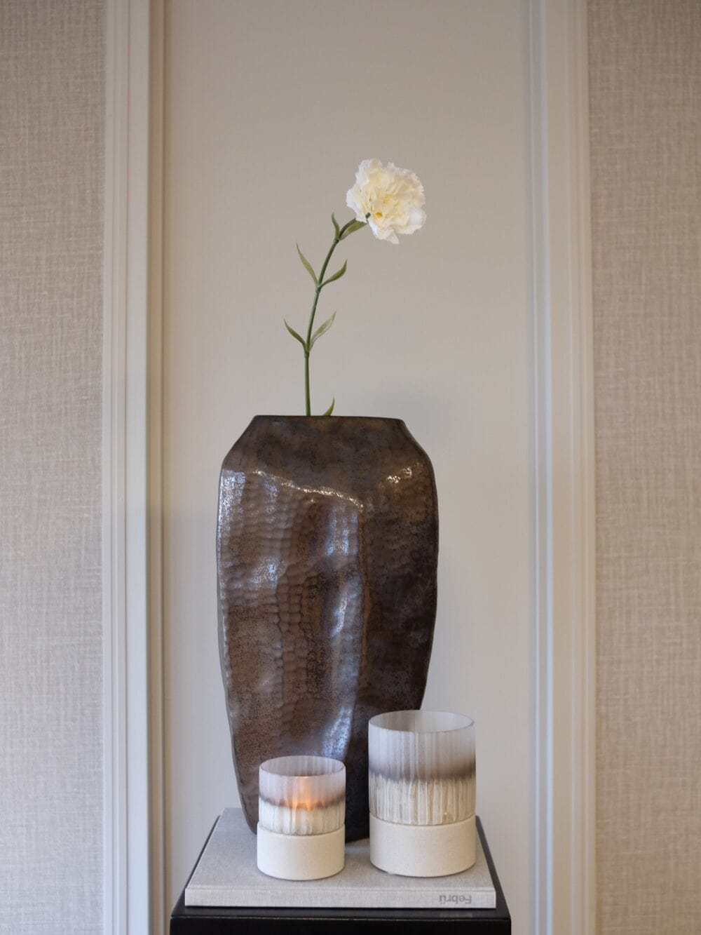 Kunstbloem anjer wit 67 cm