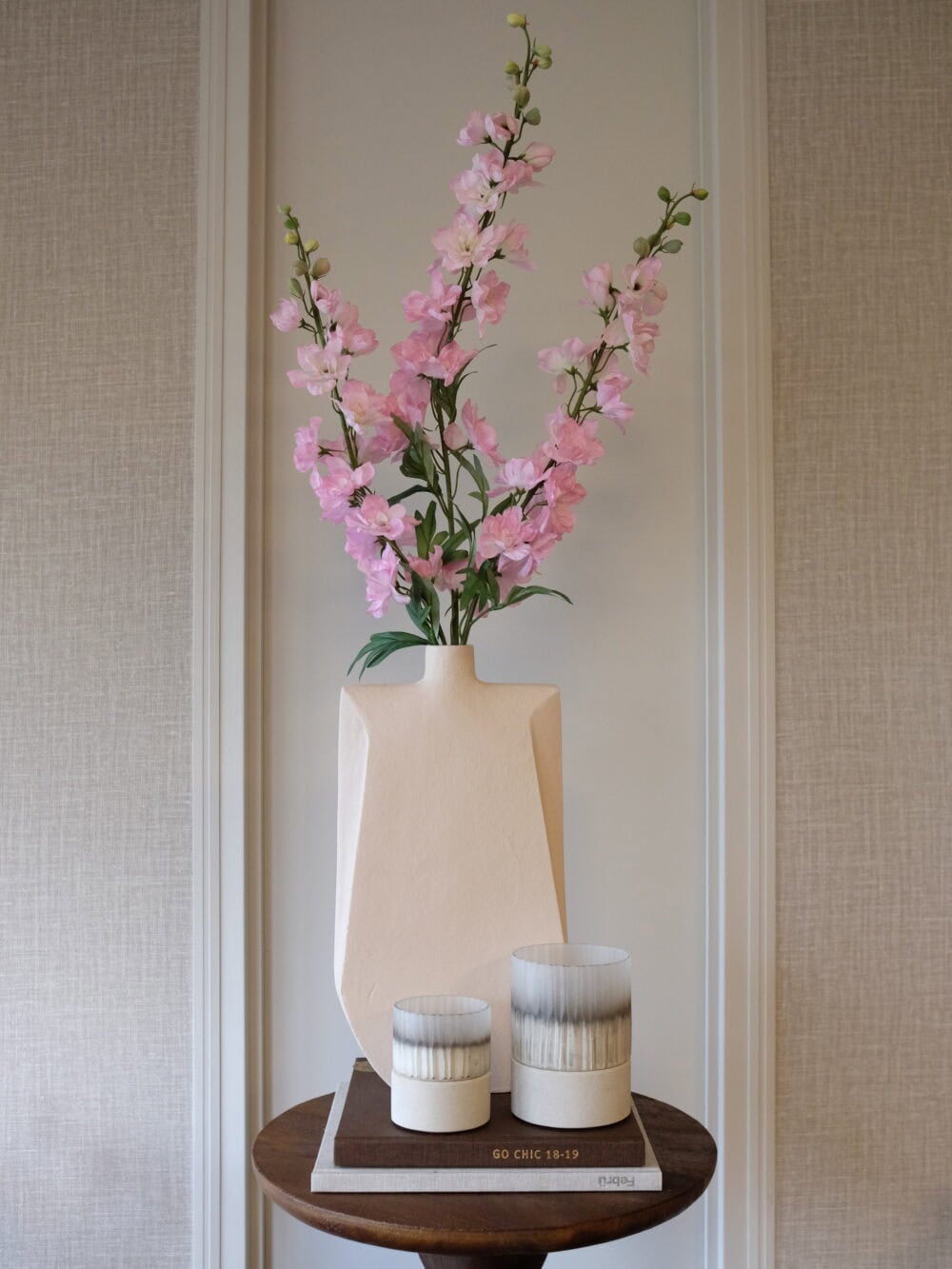 Kunstbloem Delphinium roze 91 cm