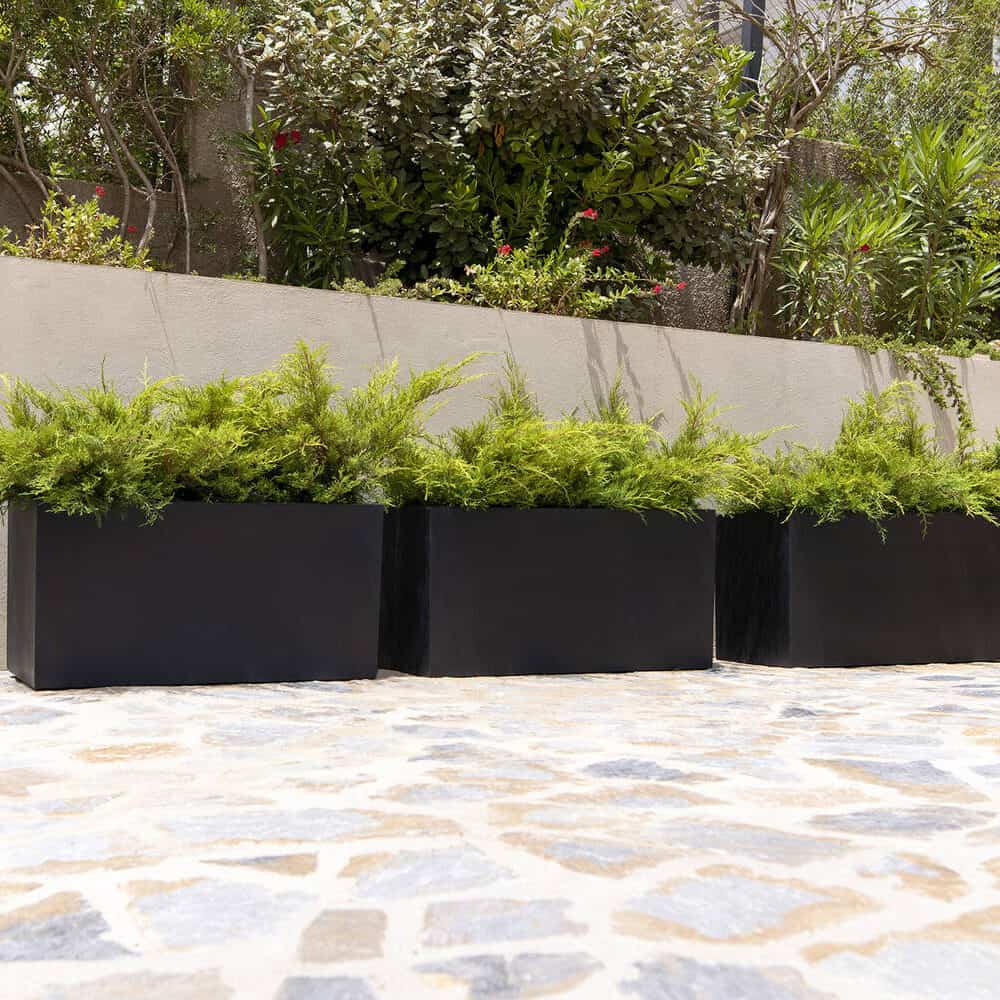 Bloempot outdoor zwart