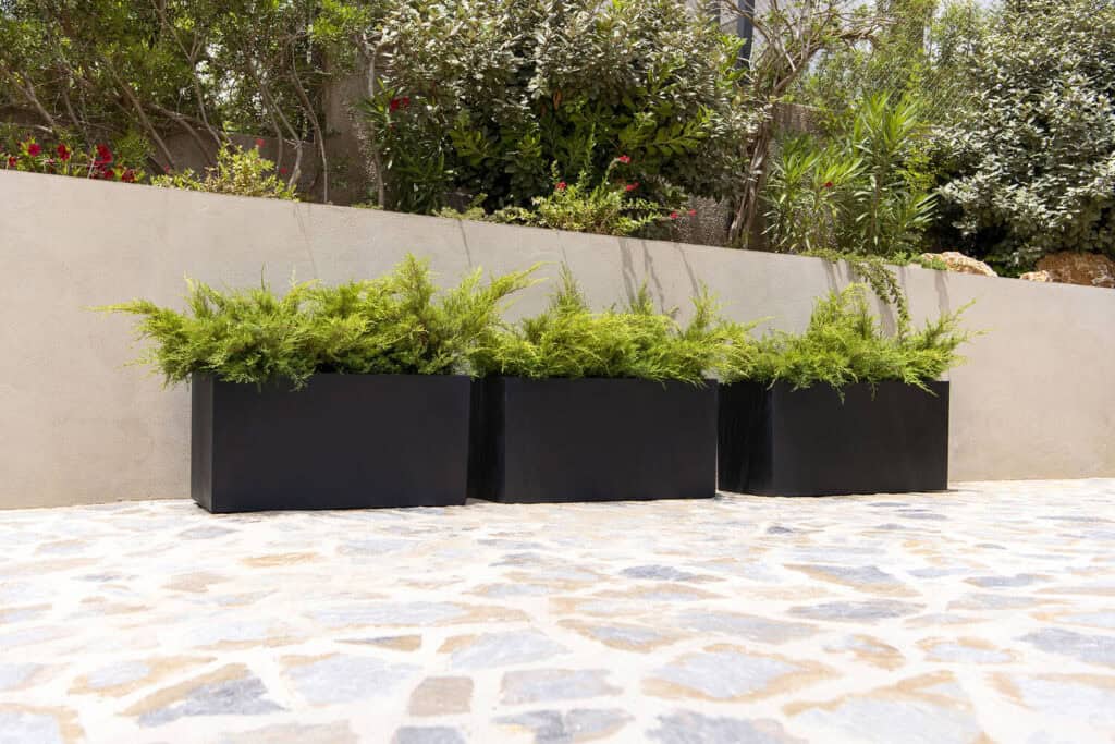 Bloempot outdoor zwart