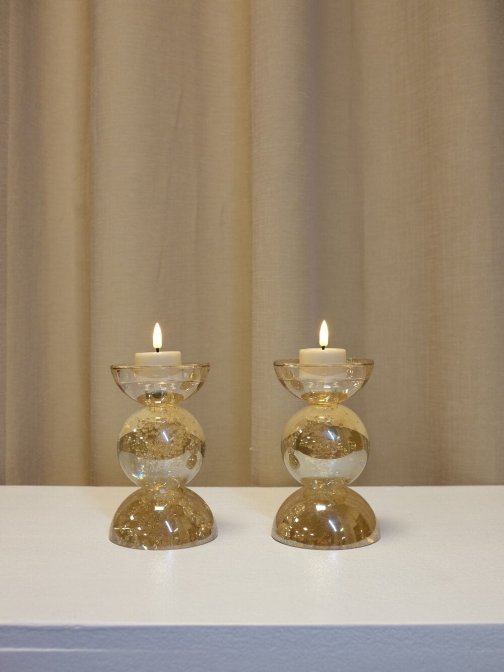 Led kunstkaars beige theelicht 4 x 4,5 cm