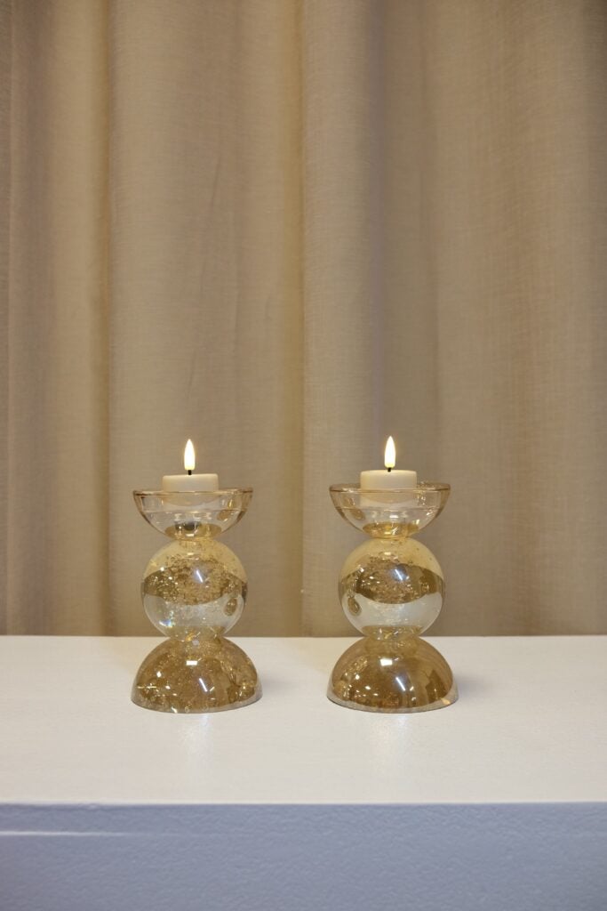 Led kunstkaars beige theelicht 4 x 4,5 cm