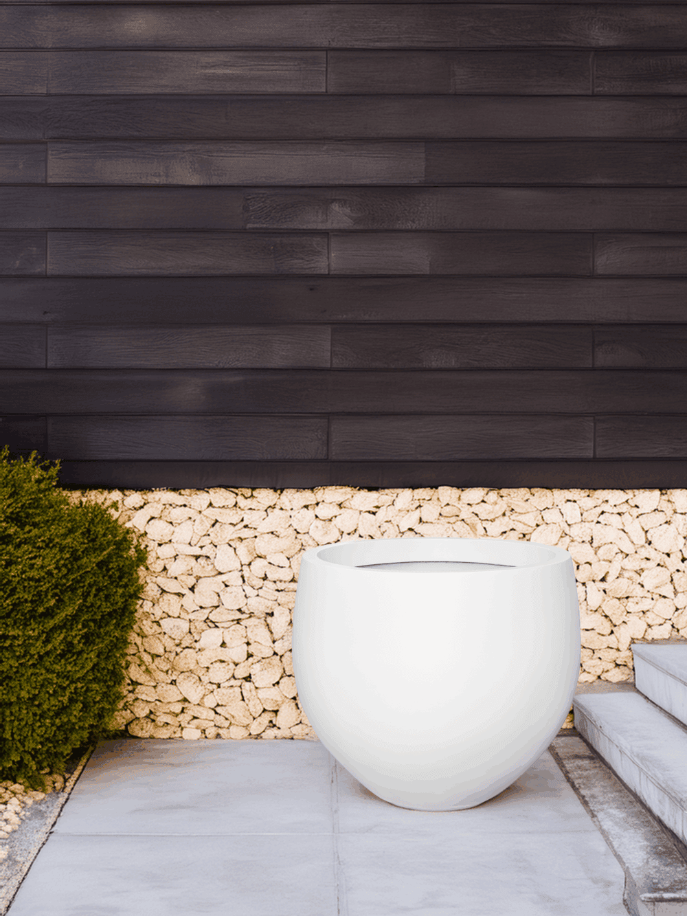 Grote bloempot outdoor Jumbo orb wit 93 cm