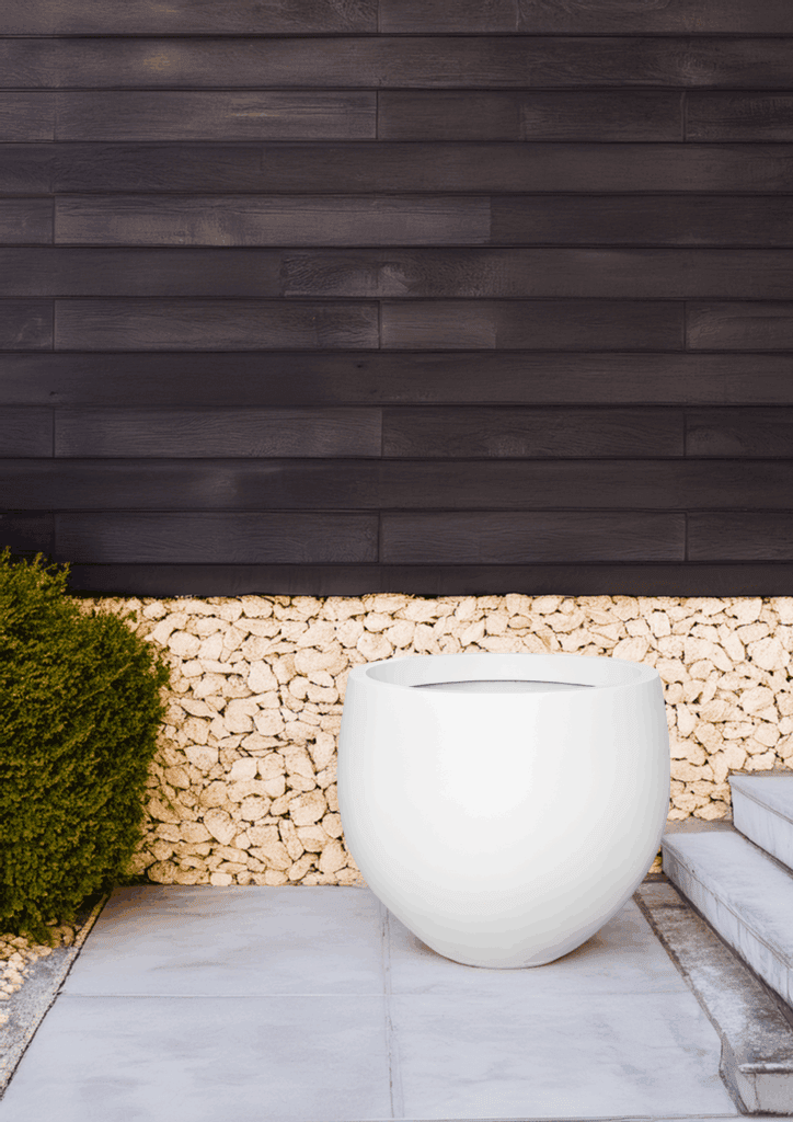 Grote bloempot outdoor Jumbo orb wit 93 cm