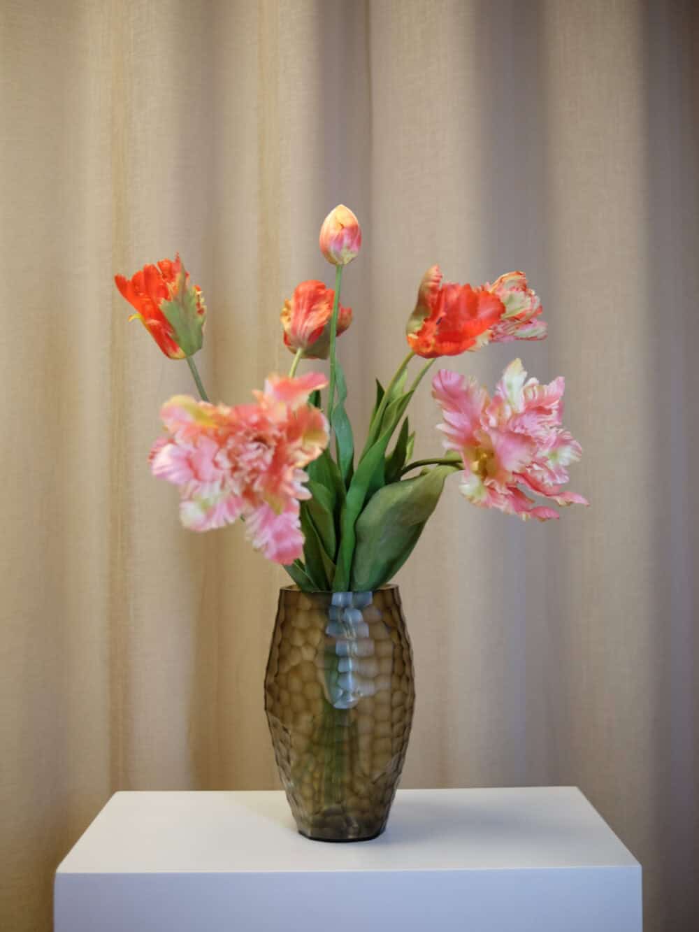 Xl parrot kunsttulpen boeket 70 cm