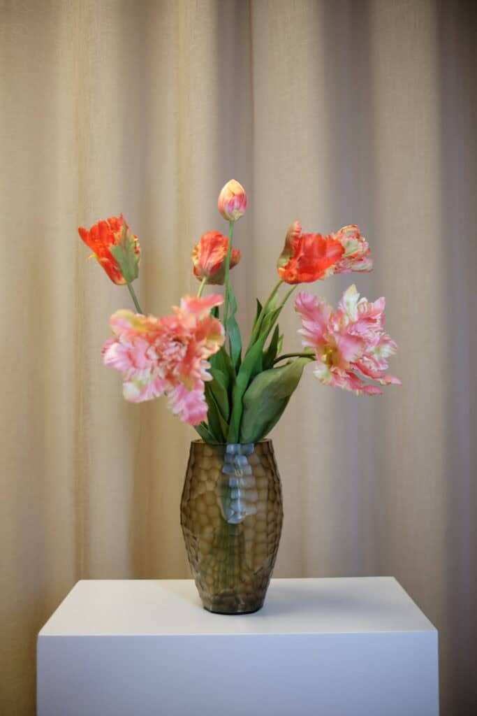 Xl parrot kunsttulpen boeket 70 cm