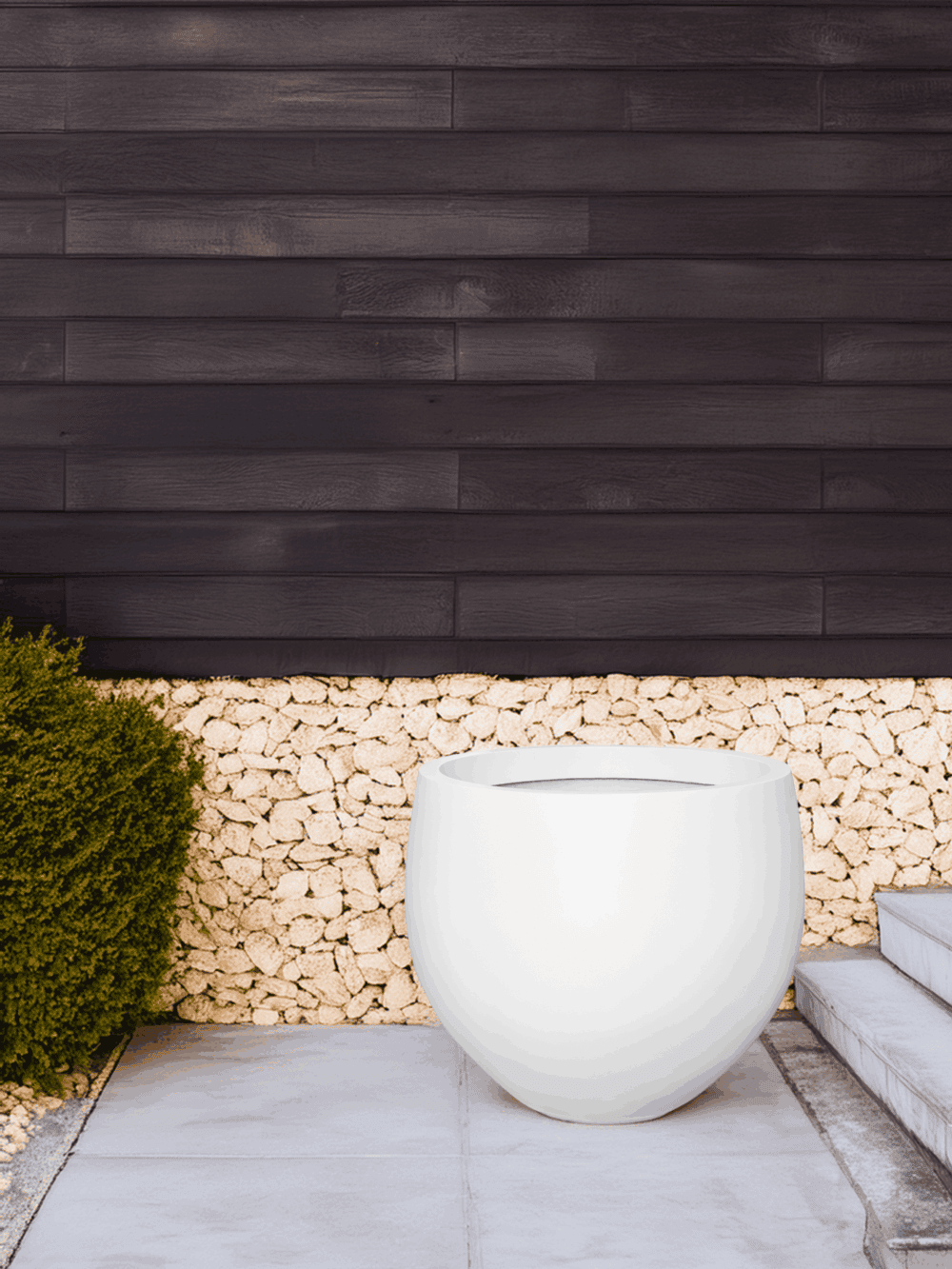 Grote bloempot outdoor Jumbo orb wit 93 cm