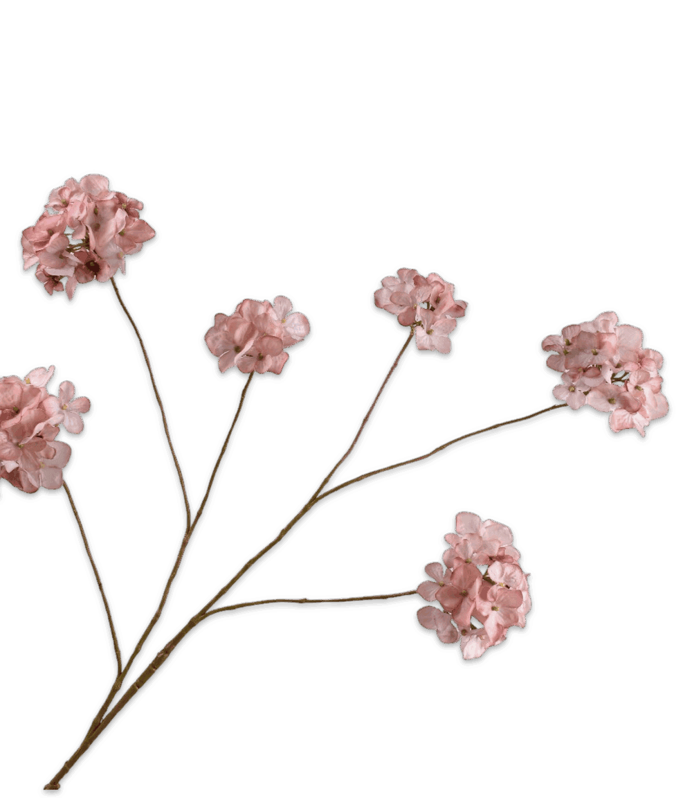 Silk-ka hortensia tak oud roze 121 cm
