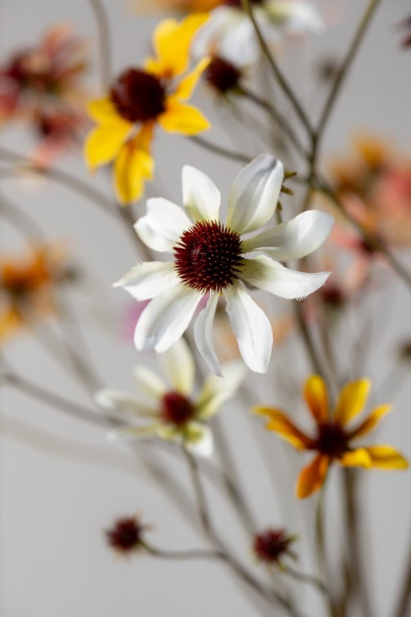 Rudbeckia kunstbloem wit 91 cm Silk-ka