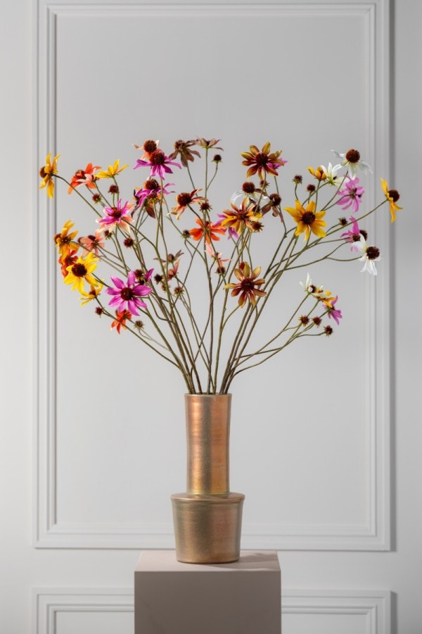Rudbeckia tak crème bruin 91 cm van Silk-ka