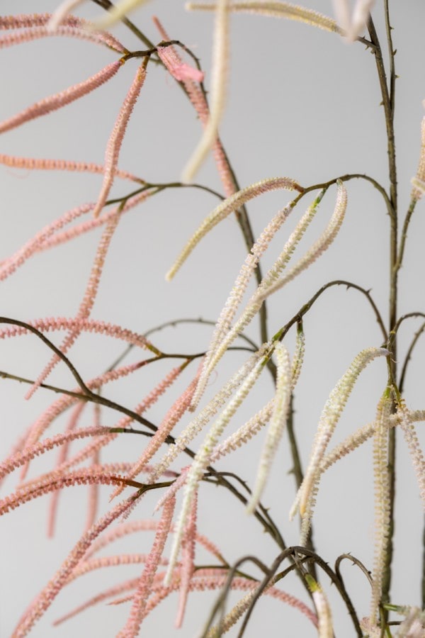 Gras tak crème roze Silk-ka 131 cm