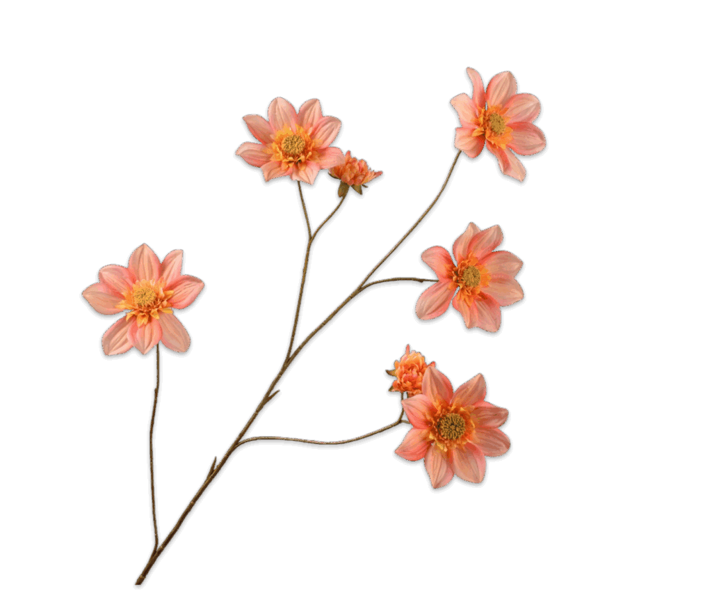 Silk-ka dahlia tak perzik 107 cm