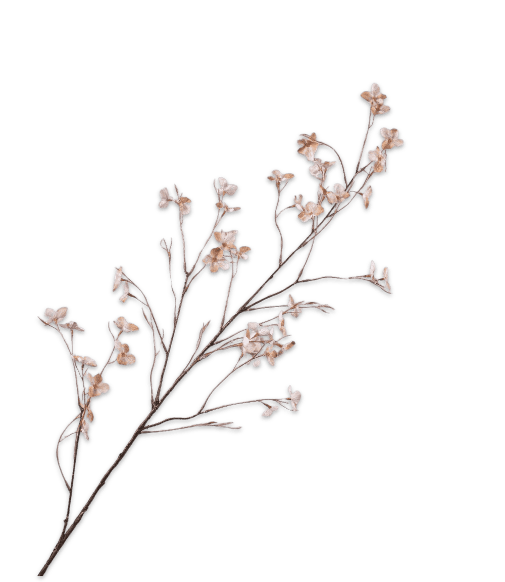 Bloesem tak creme / roze Silk-ka 109 cm