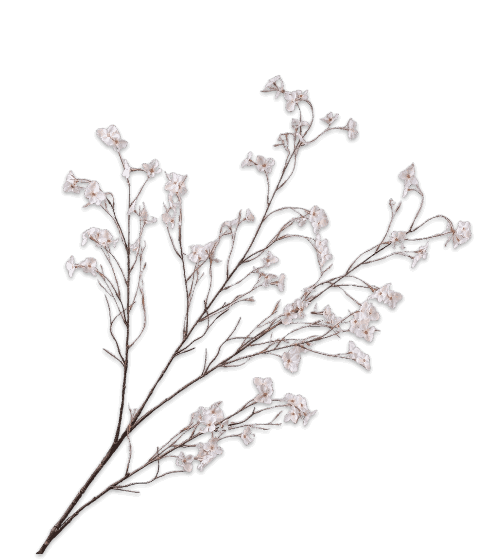 Silk-ka bloesem tak crème 129 cm