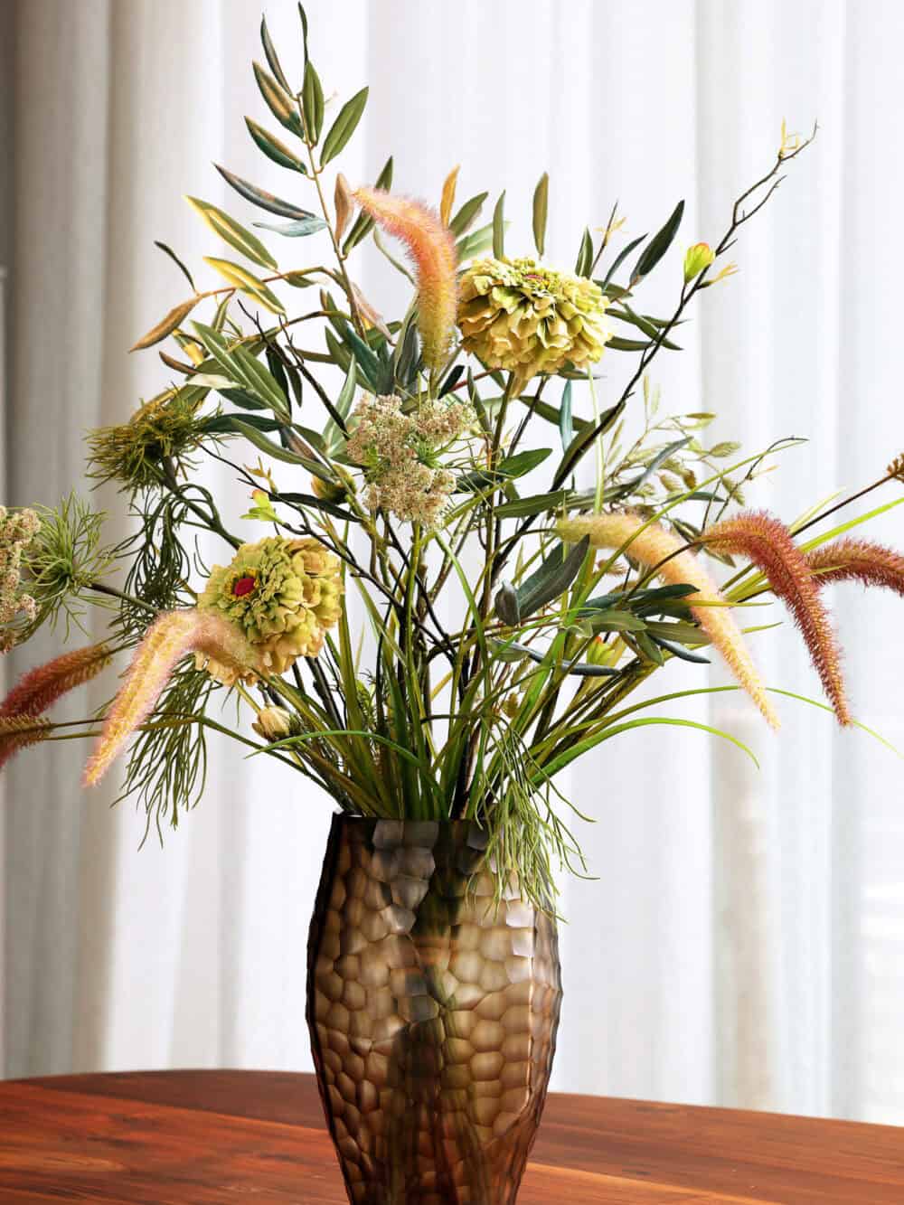 Kunstbloemen boeket botanical subtiel