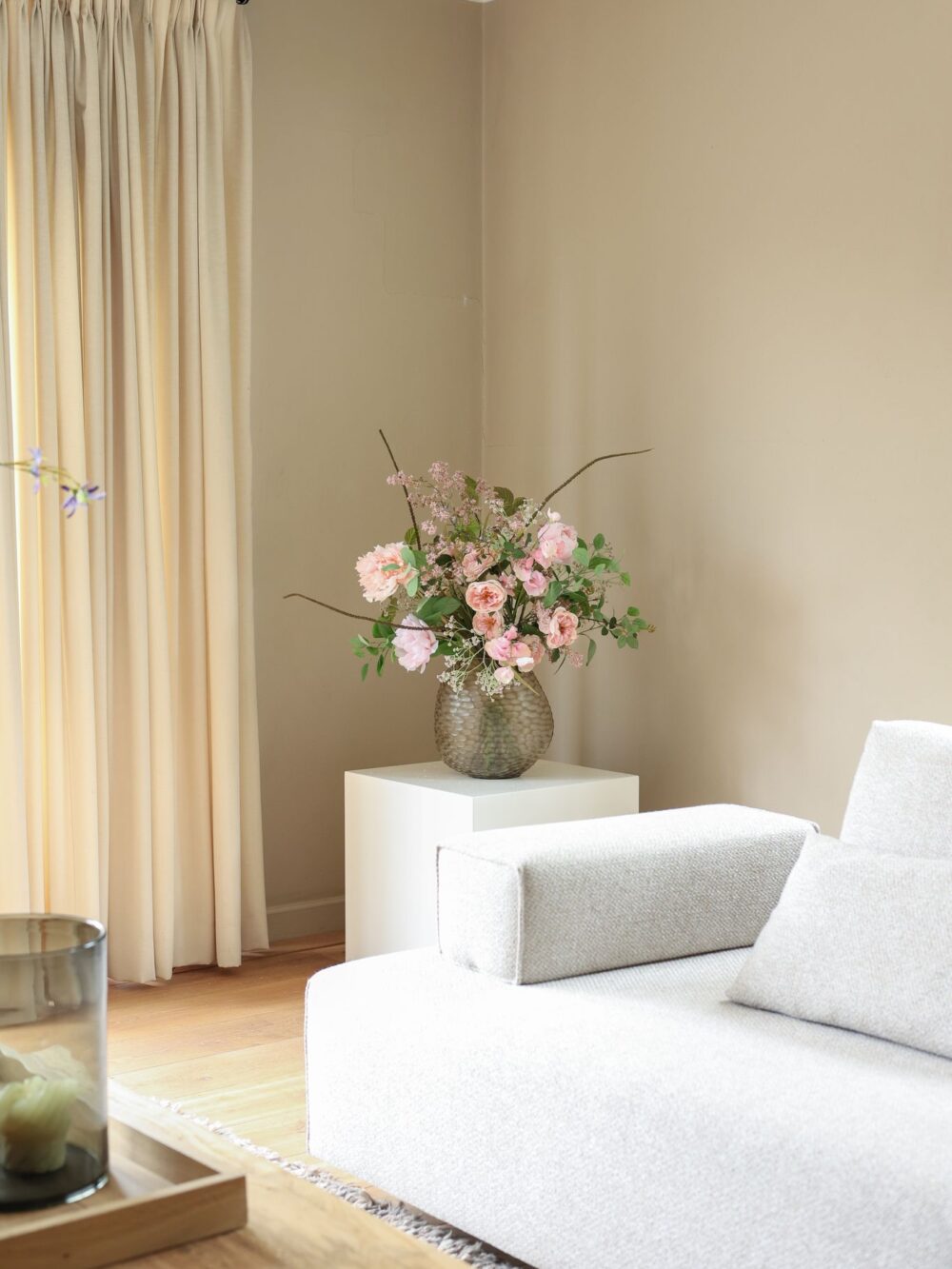 Subtiel zijden boeket blush roze – Atelier