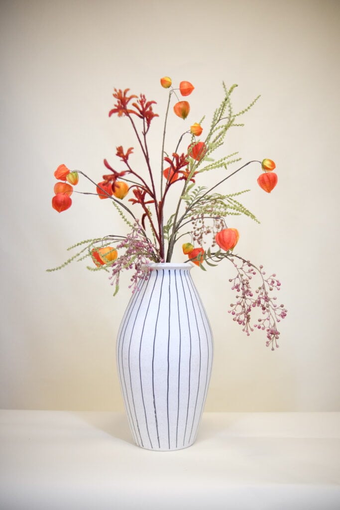 Oranje Lampion Zijden Bloemen Boeket