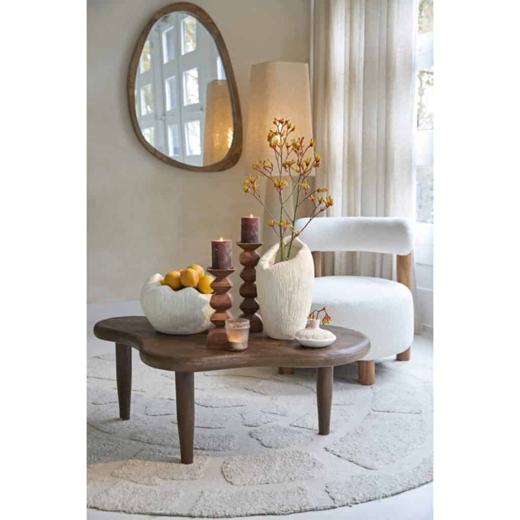 Vaas deco 34x28x21 cm DENISA crème