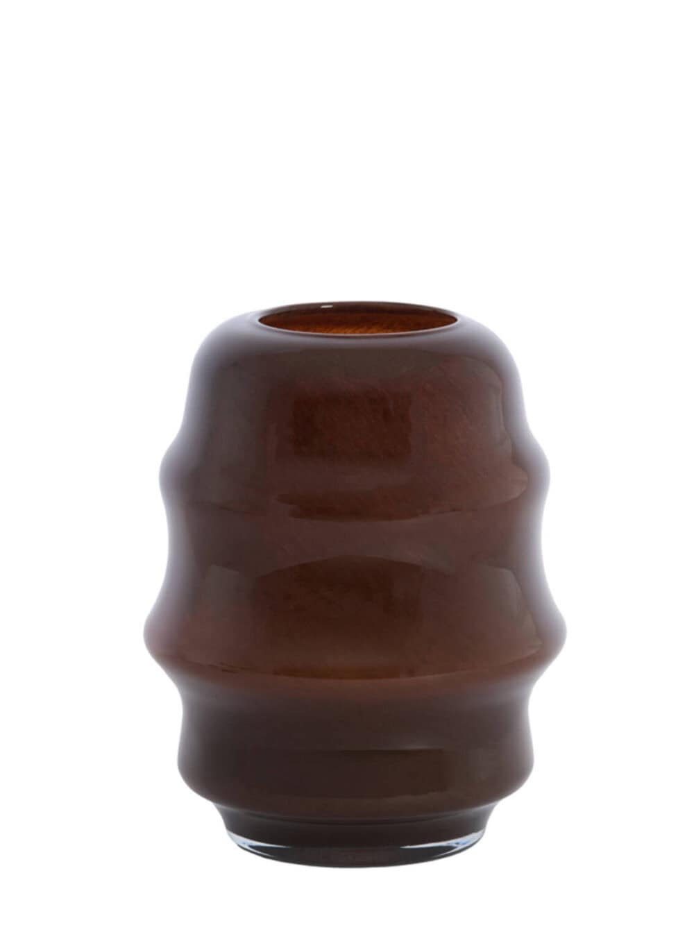 Vaas Ø22,5x29 cm JAMANOTA glas donker bruin