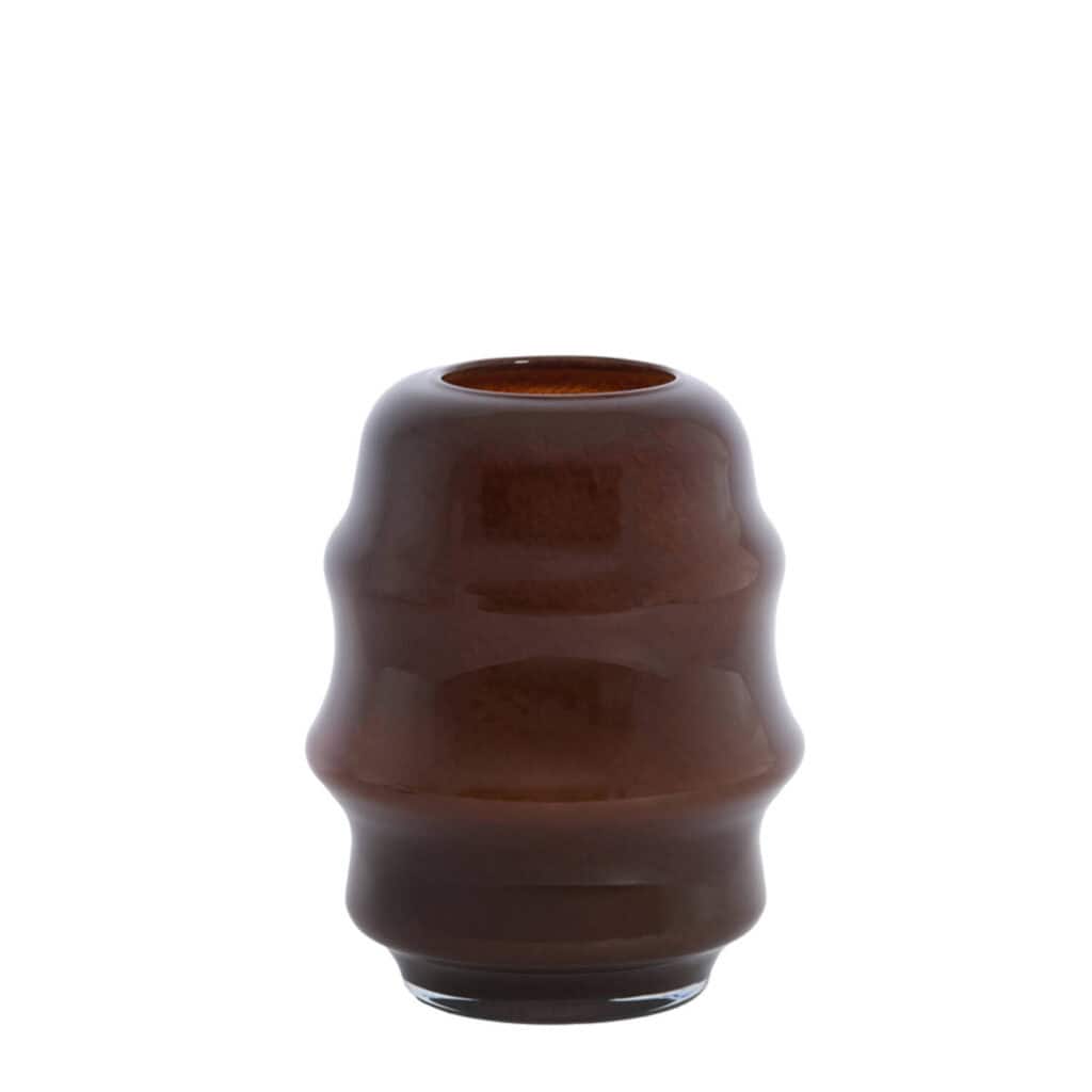 Vaas Ø22,5x29 cm JAMANOTA glas donker bruin