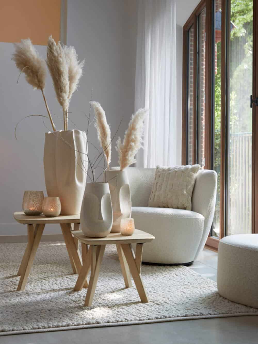 Vaas 28x56 cm SANGULI ceramics japandi beige