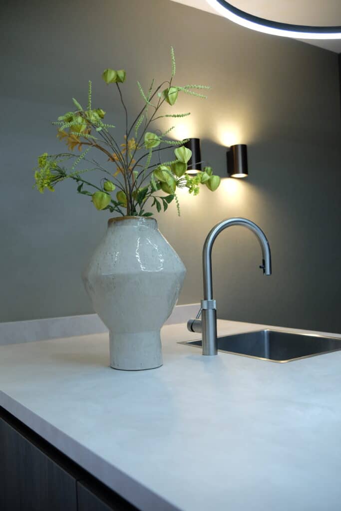 Zijden bloemen boeket Nature green