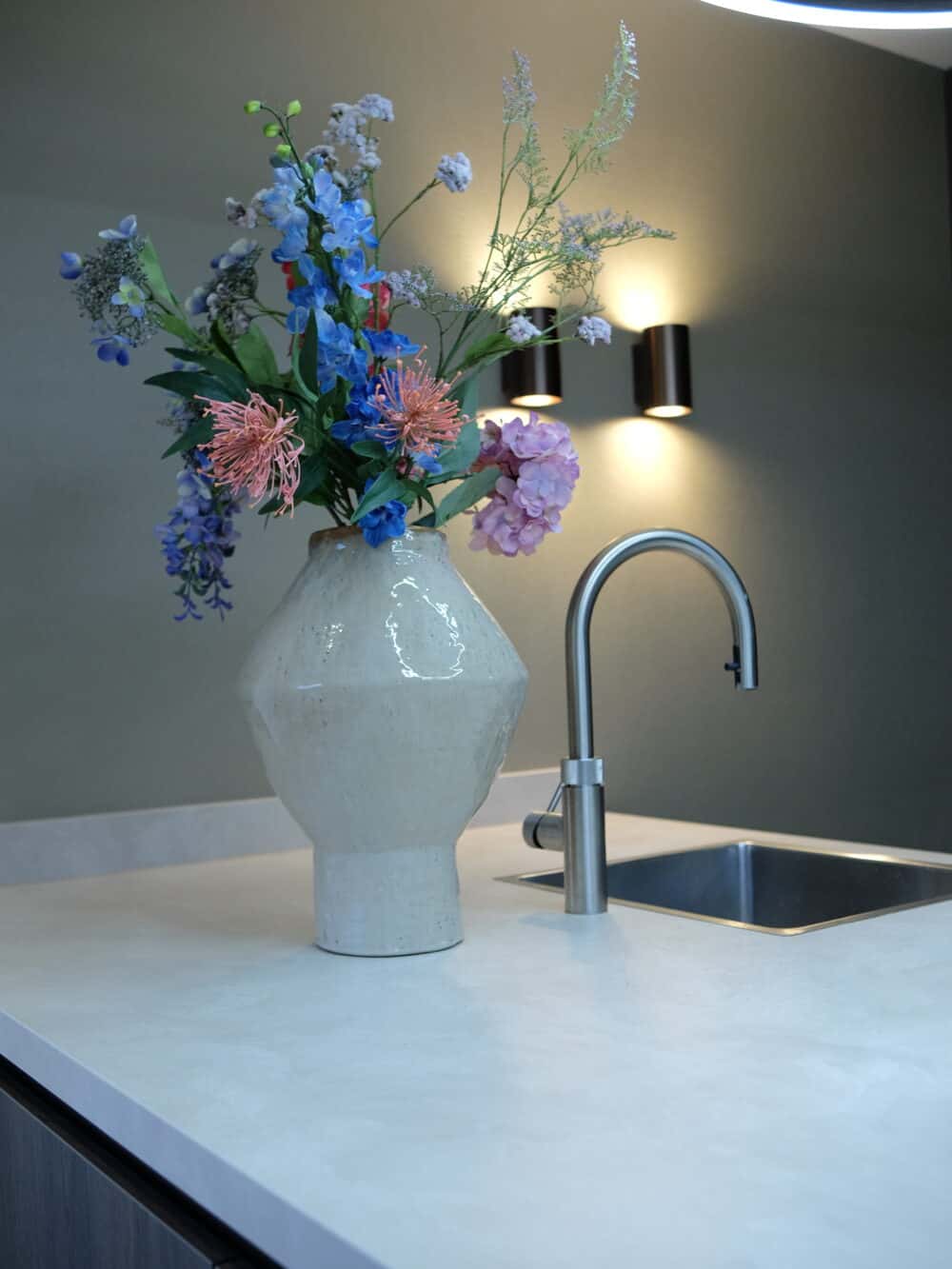 Zijden bloemen boeket