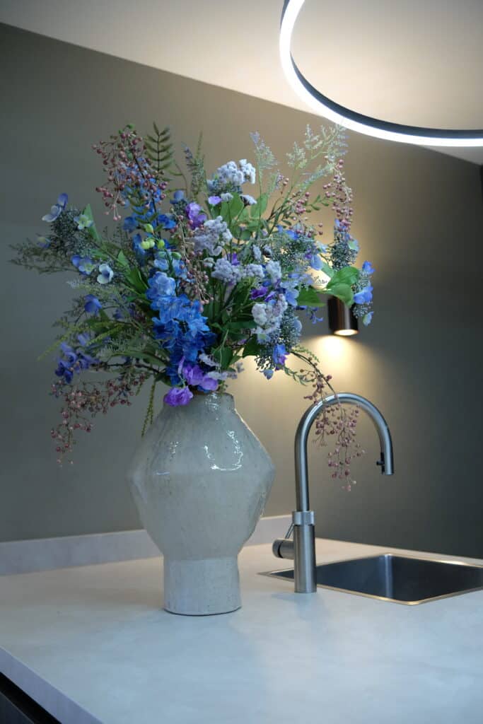 Kunstbloemen boeket blue wonder