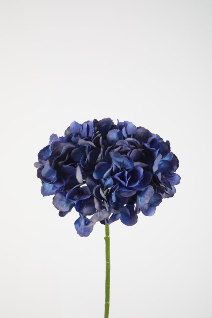 Kunsttak hortensia donkerblauw 75cm