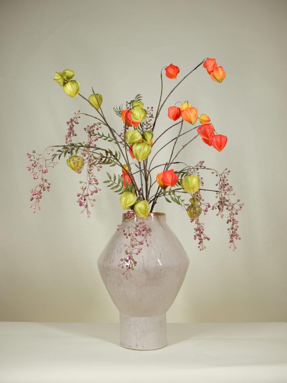 Zijden bloemen boeket Lampion Festival