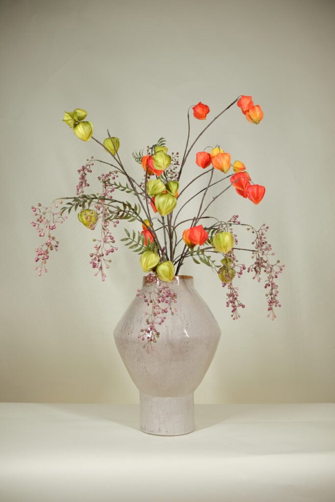 Zijden bloemen boeket Lampion Festival