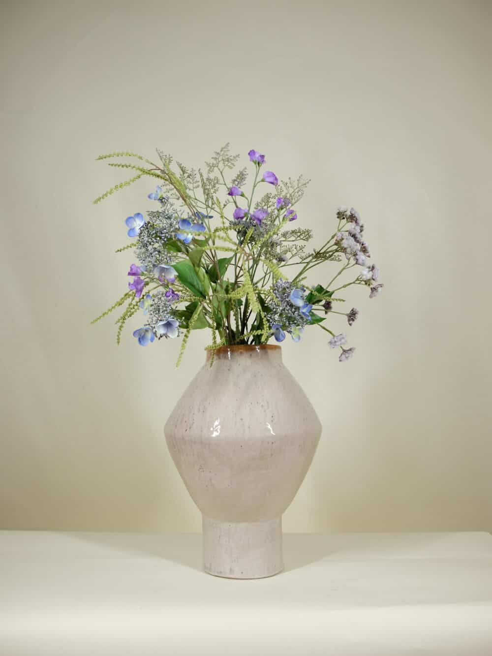 Zijden kunstbloemen boeket