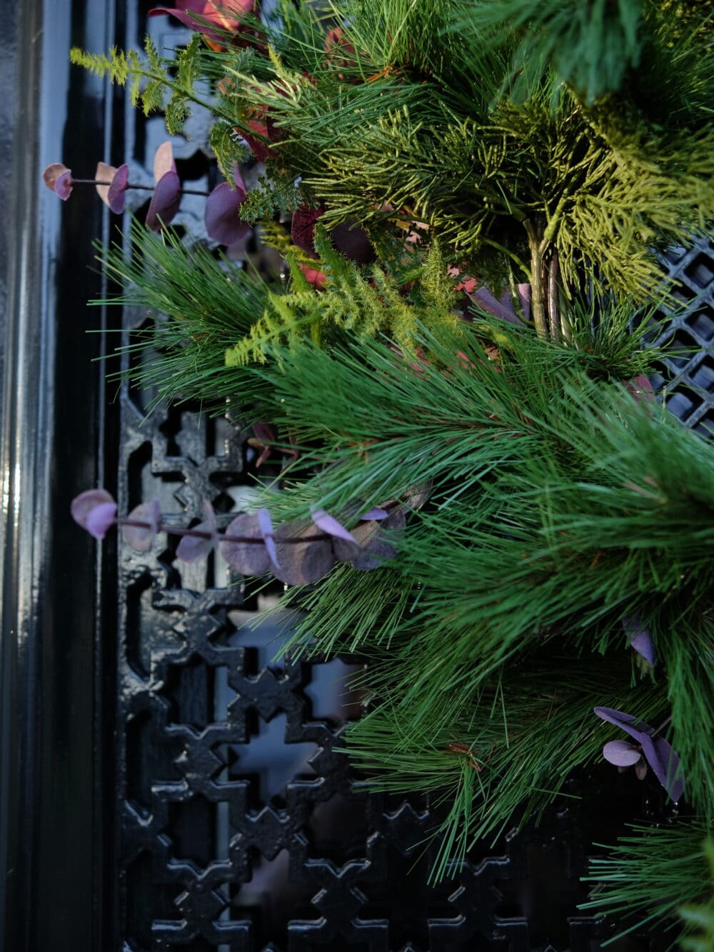 Zijden kerstkrans Burgundy