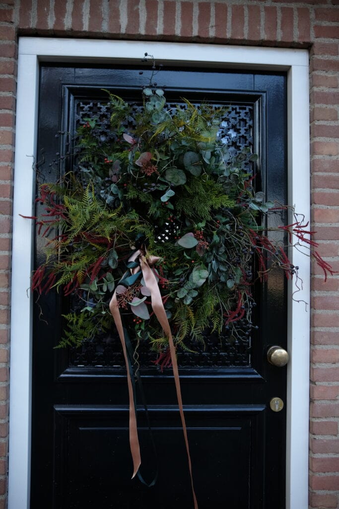 Luxe zijden kerstkrans Signature