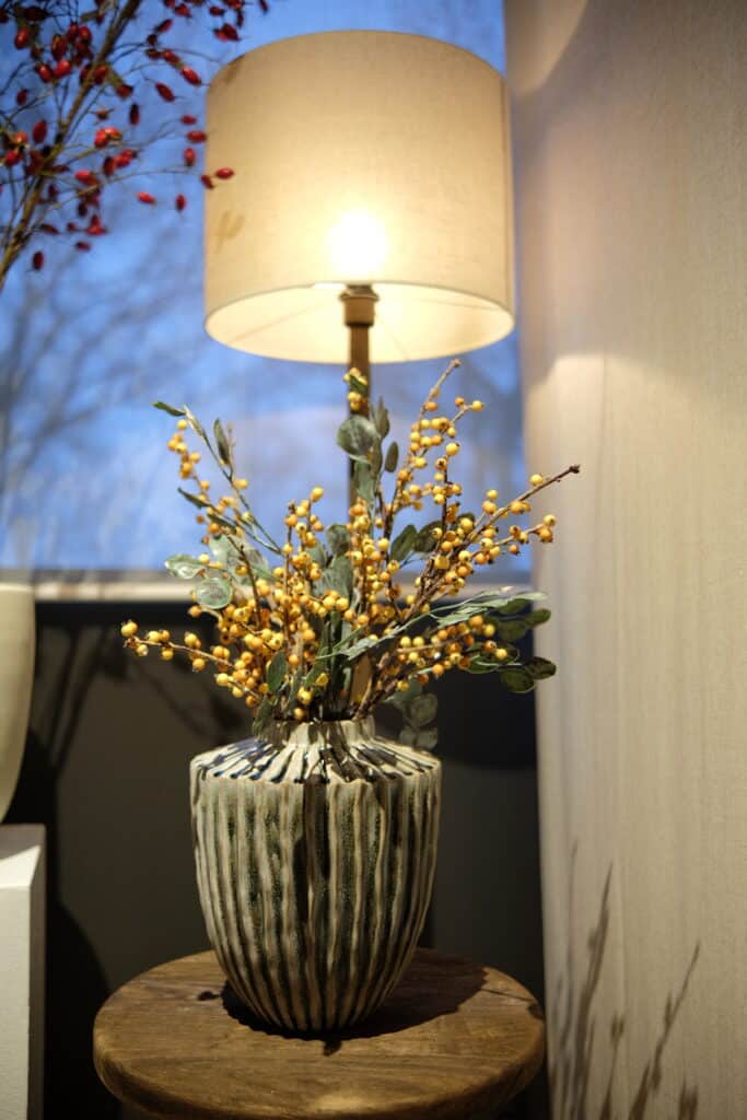 zijden kerstboeket Ilex tak