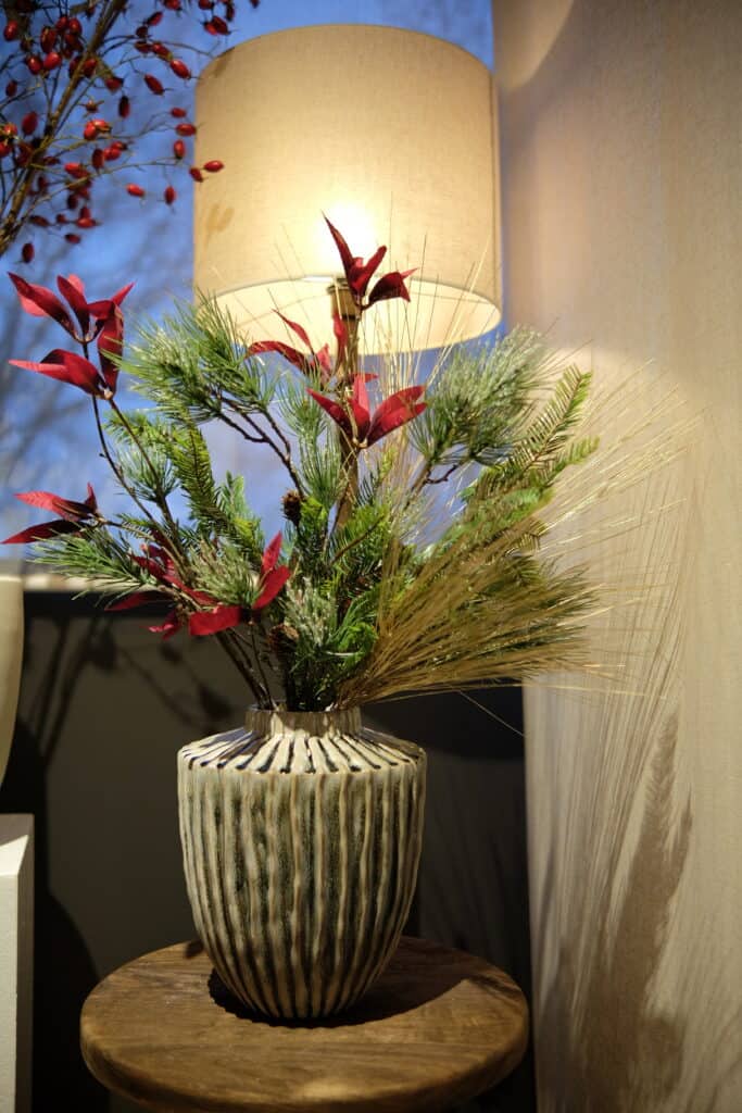 zijden boeket burgundy christmas